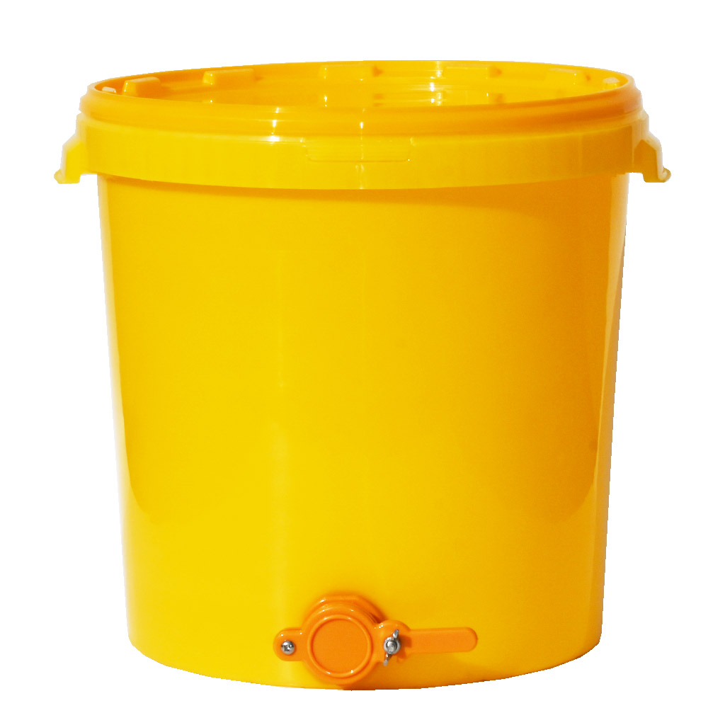 Tanque de extracción 40 kg con válvula - amarillo