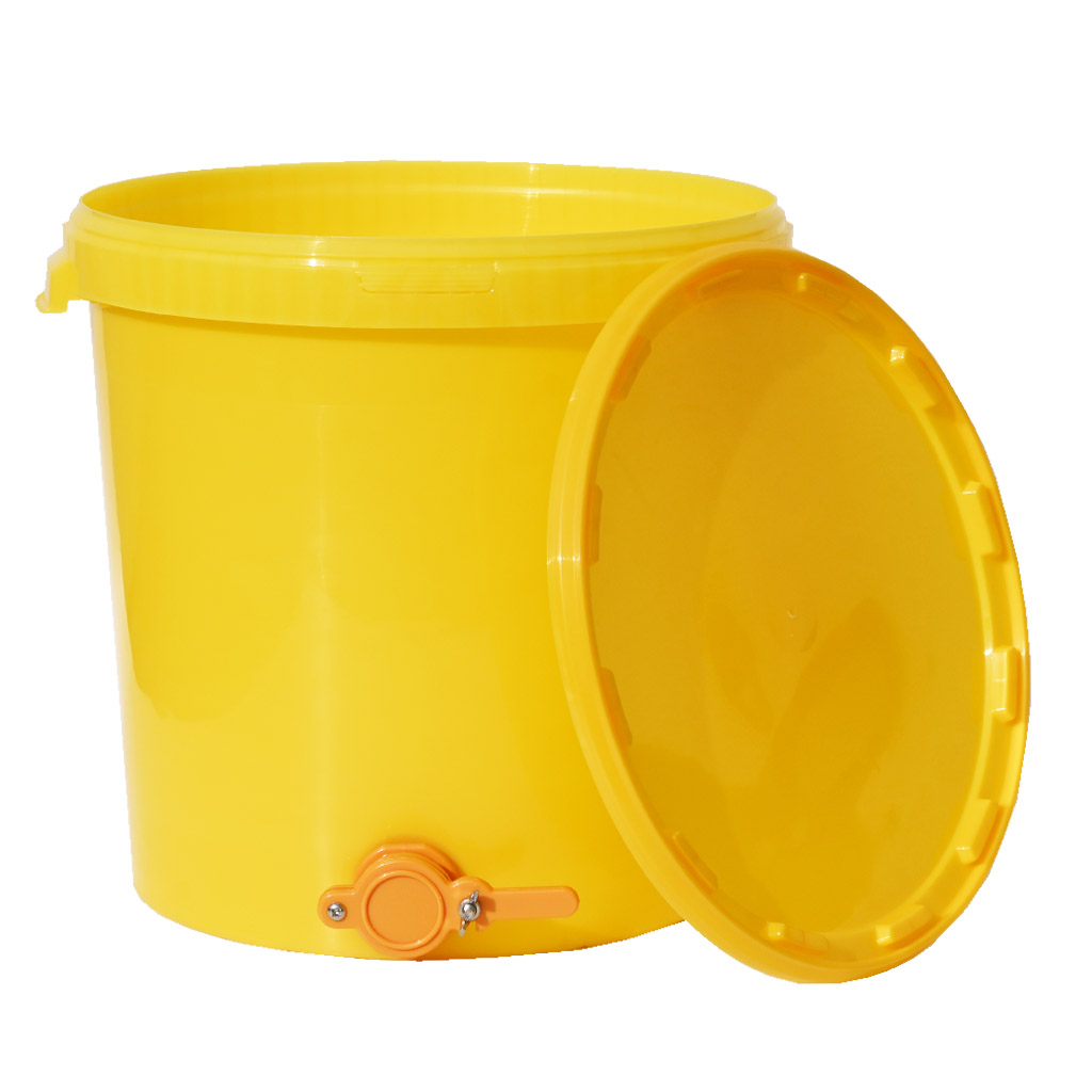 Tanque de extracción 40 kg con válvula - amarillo