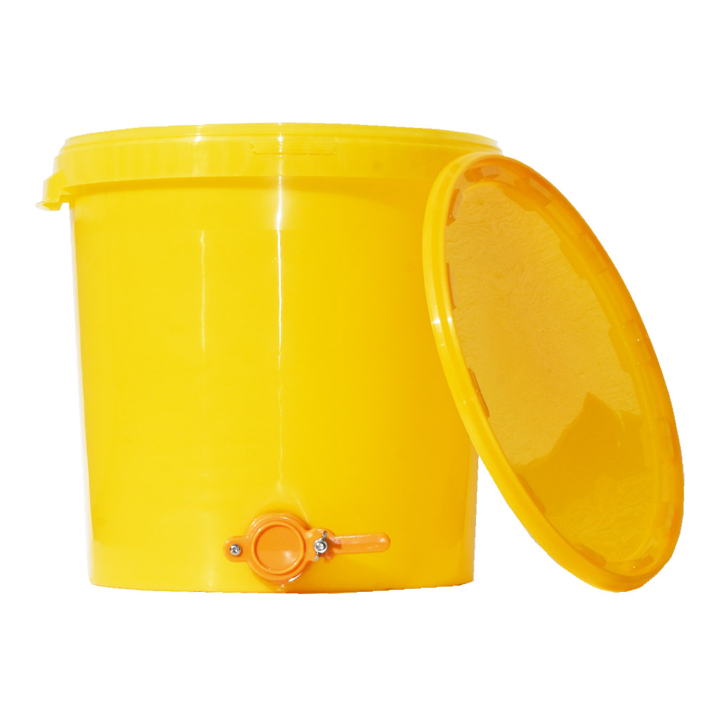 Tanque de extracción 40 kg con válvula - amarillo
