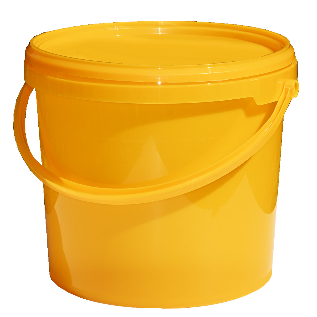 Recipiente de plástico para miel 7 kg amarillo