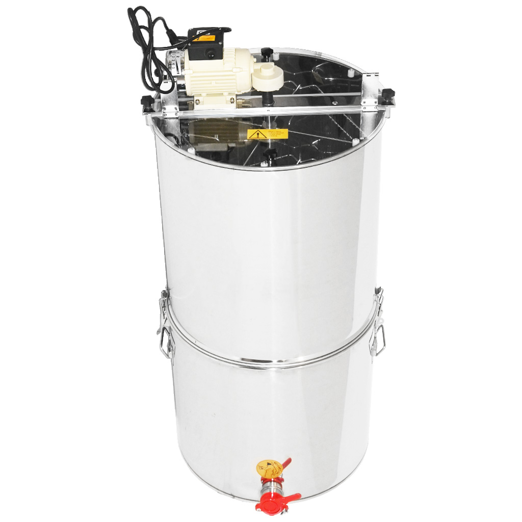 Extractor de miel con tanque Mellarius OptiLine 4 cuadros con motor eléctrico de 230V P52