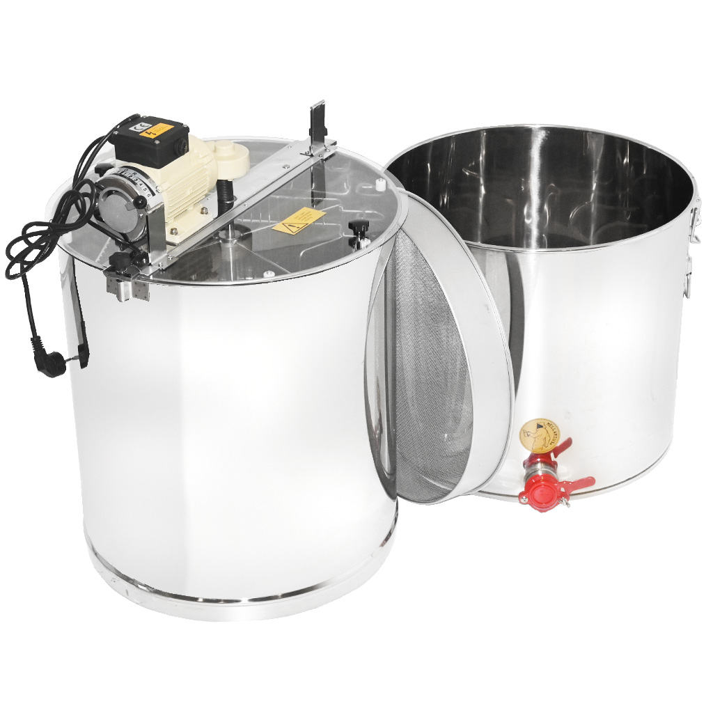 Extractor de miel con tanque Mellarius OptiLine 4 cuadros con motor eléctrico de 230V P52