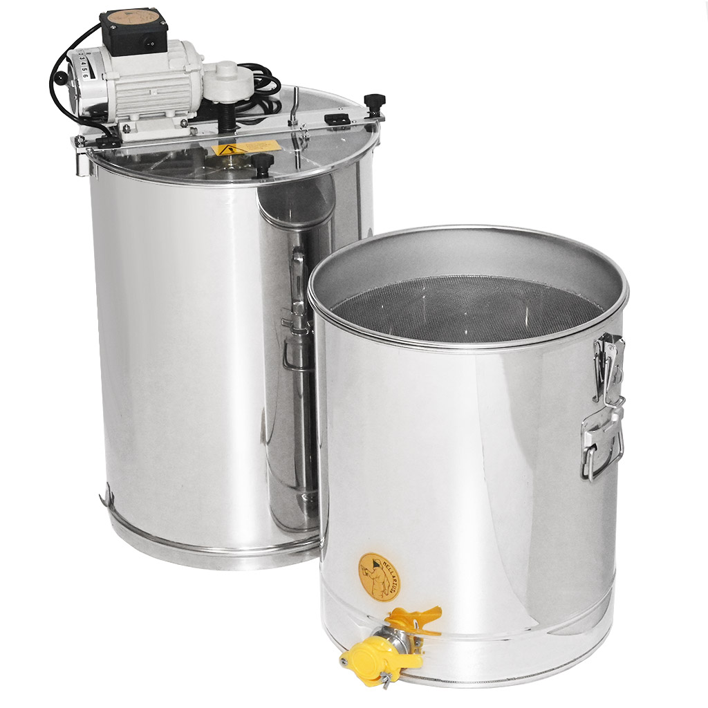 Extractor de miel con tanque Mellarius OptiLine 3 cuadros con motor eléctrico 230V P40