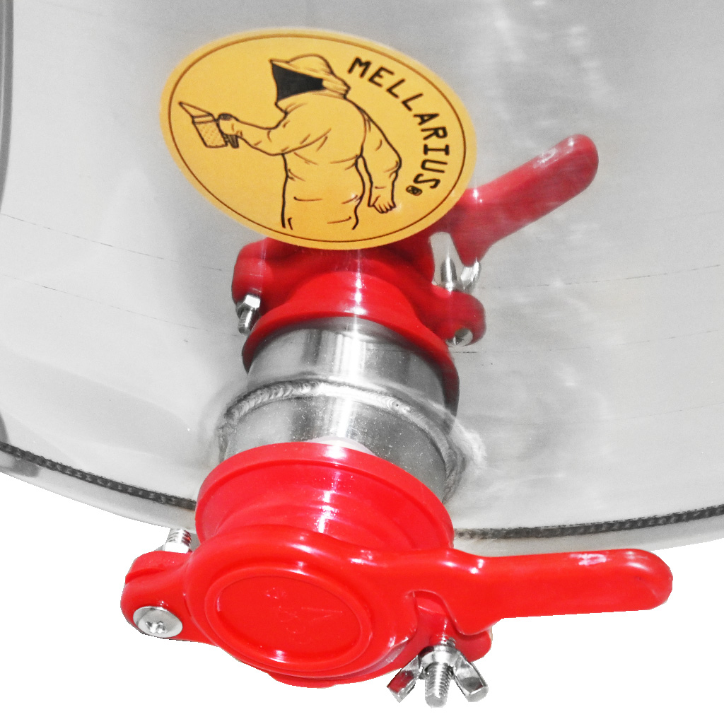 Extractor de miel con tanque Mellarius OptiLine 4 cuadros con motor eléctrico de 230V P52