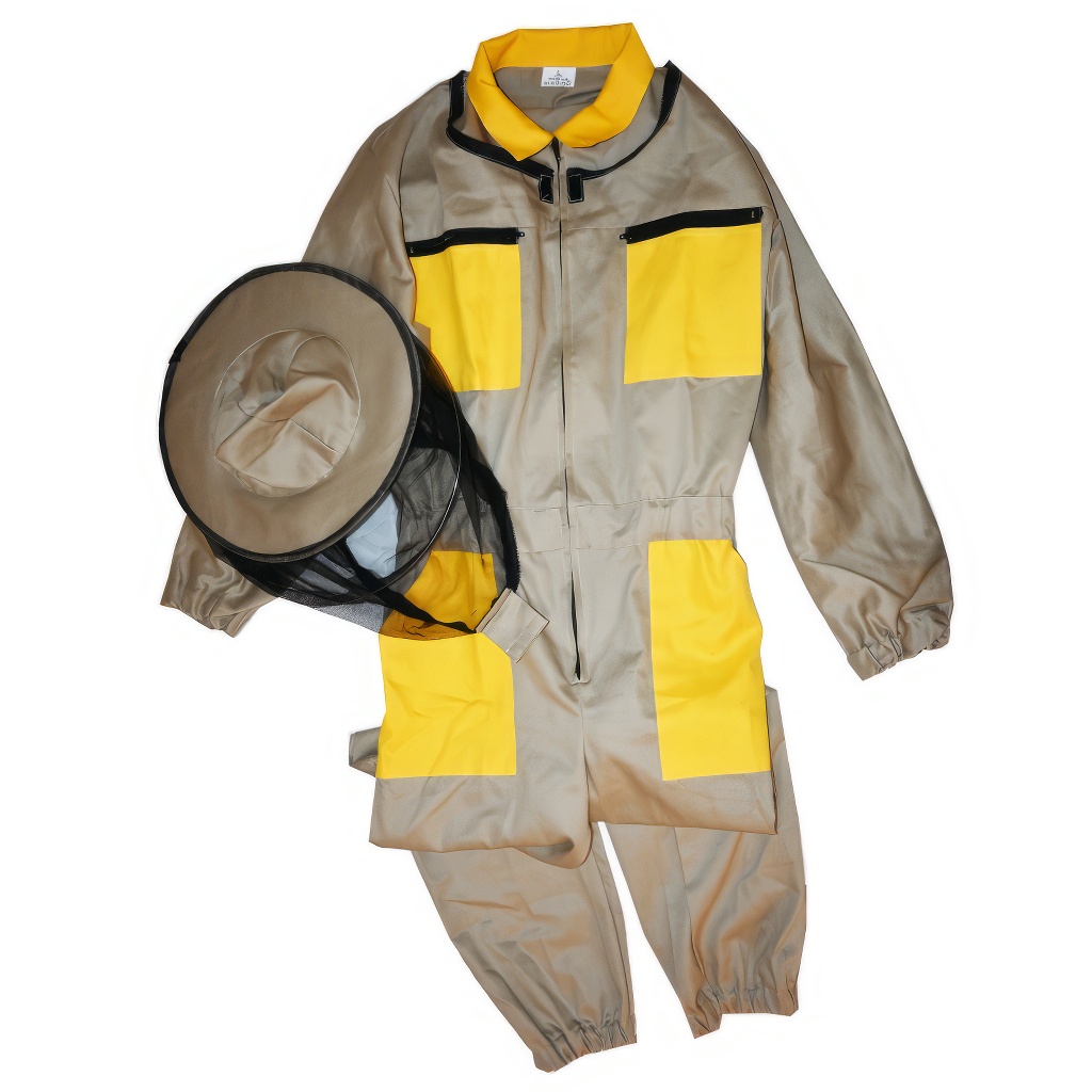 Mono de apicultor con sombrero, beige talla: S-XXXL