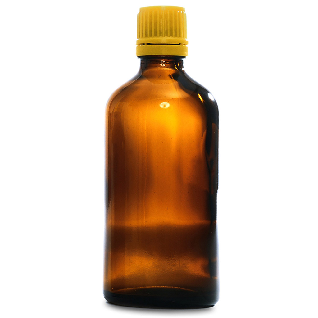 Frasco de vidrio ámbar de 100 ml con gotero