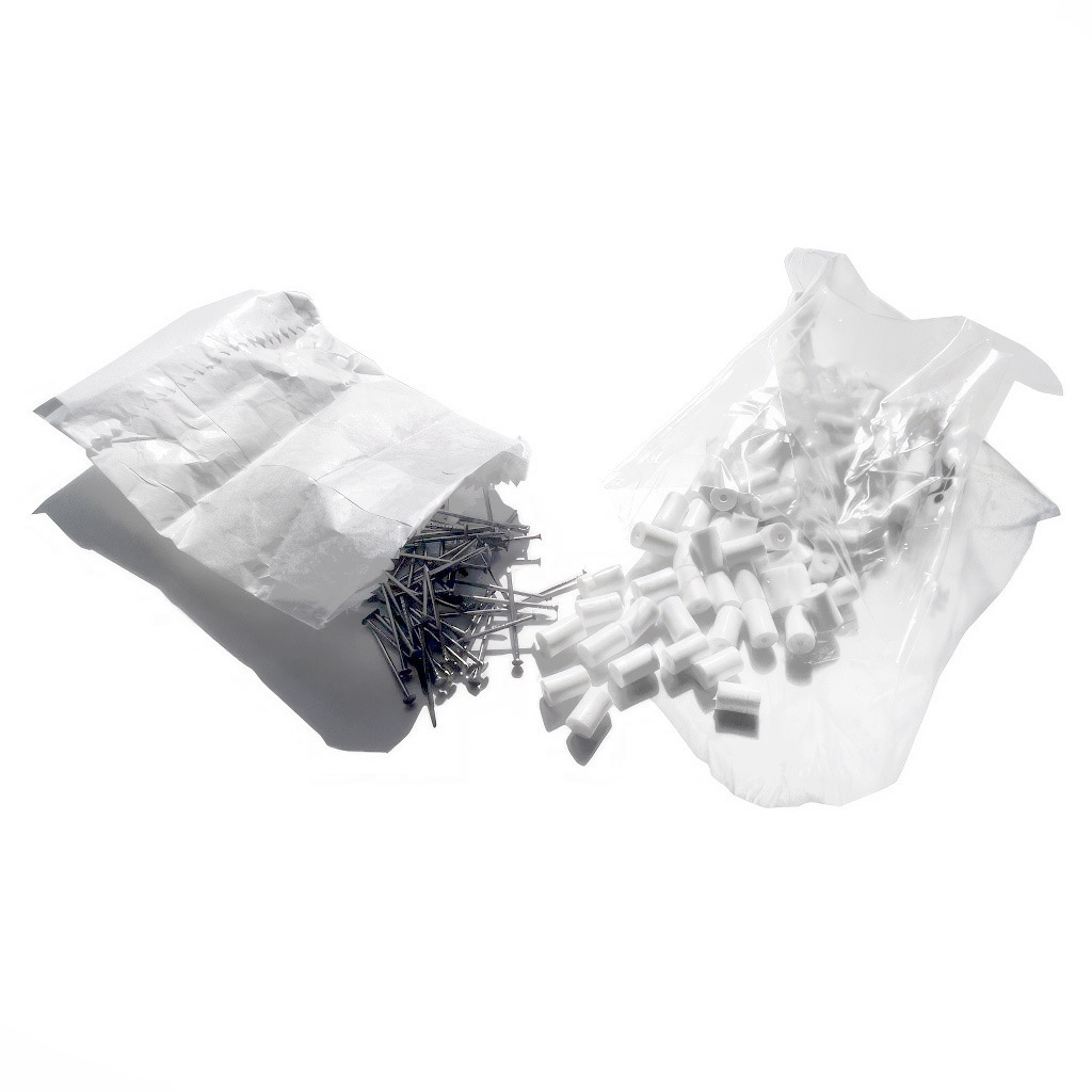 Separadores con clavos - blancos - 100 piezas
