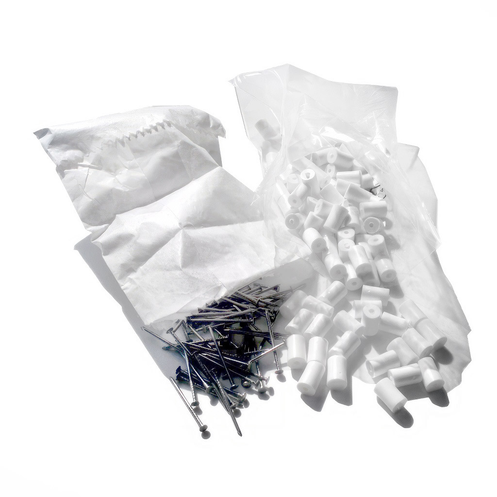 Separadores con clavos - blancos - 100 piezas