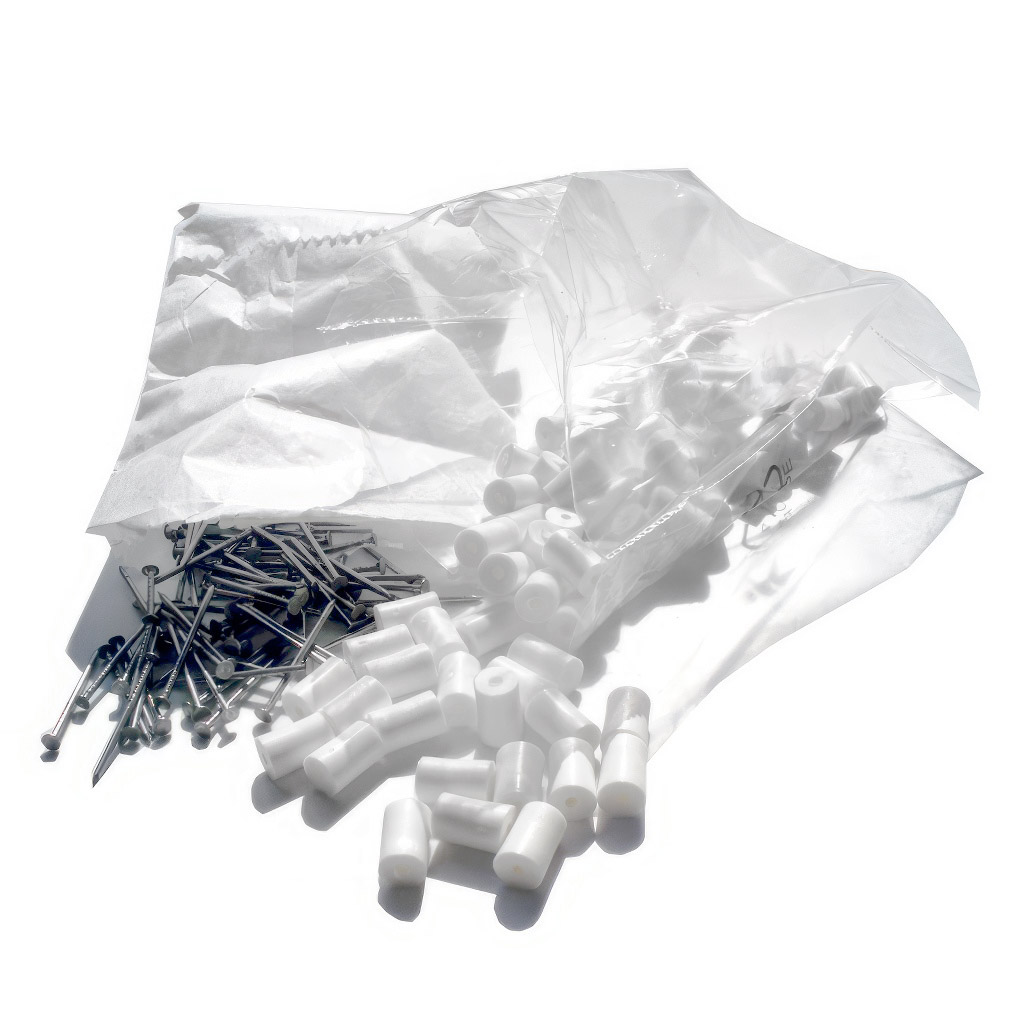Separadores con clavos - blancos - 100 piezas