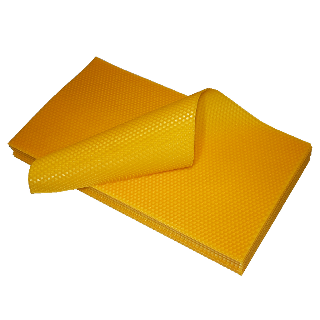 Láminas de cera estampada Langstroth 1/1 (232) - 424x205 mm - laminadas en frío