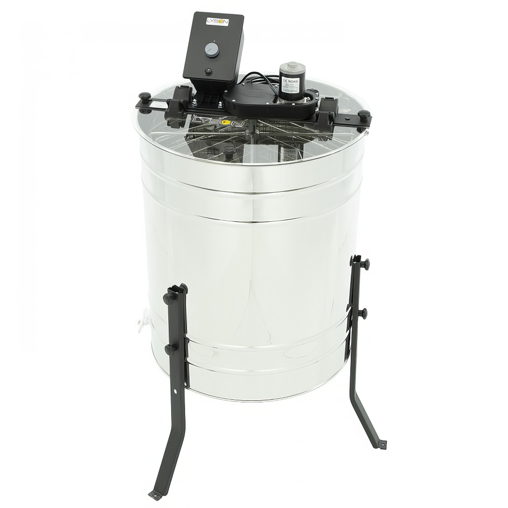 Extractor de miel Lysoň Basic 4 cuadros manual reversible eléctrico 230V Langstroth P60