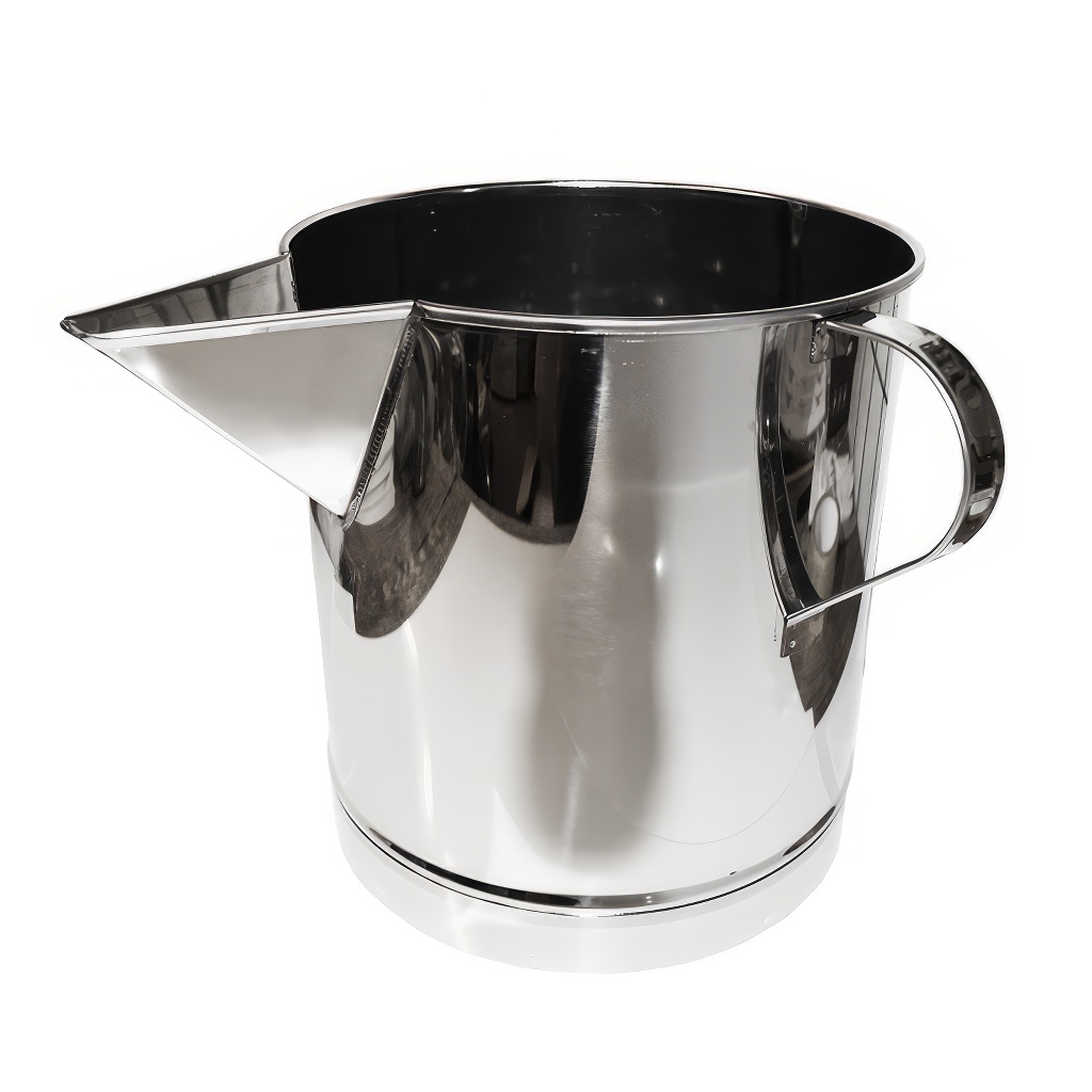 Cubo con vertedor para bajo el extractor de miel 14 kg - acero inoxidable