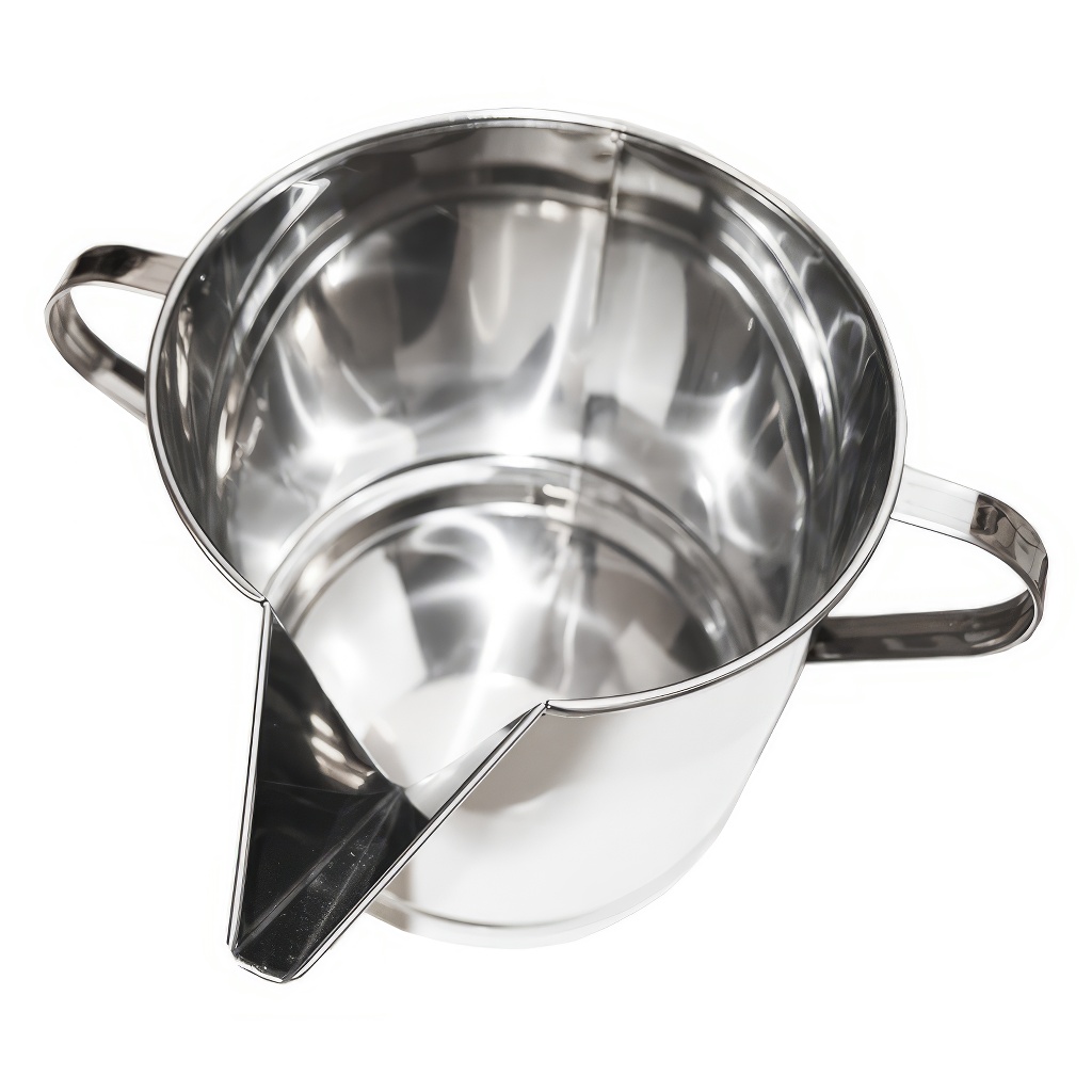Cubo con vertedor para bajo el extractor de miel 14 kg - acero inoxidable