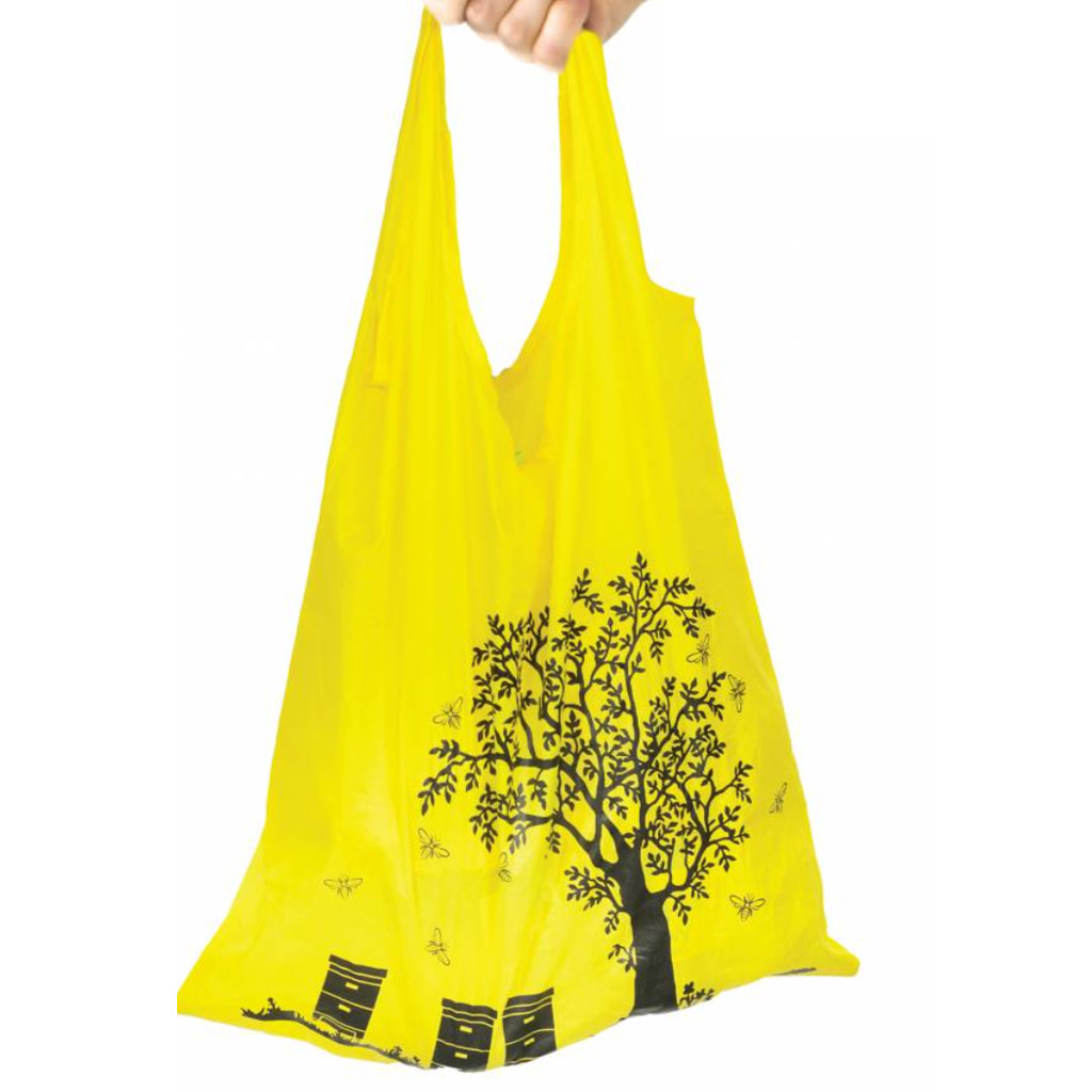 Bolsa de compra con motivo de colmenas