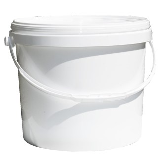 Envase de plástico para miel 21 kg blanco
