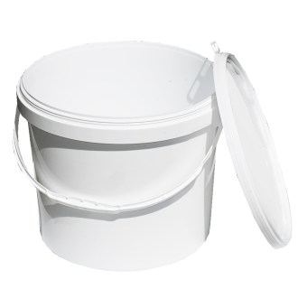 Envase de plástico para miel 21 kg blanco