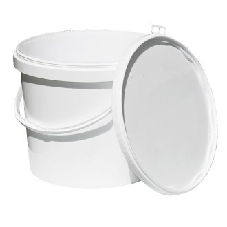 Envase de plástico para miel 21 kg blanco