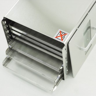 Secador de polen inoxidable 32L, 6 cajones
