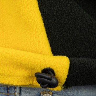 Chaqueta de forro polar ApiSina con logo de panal, amarilla
