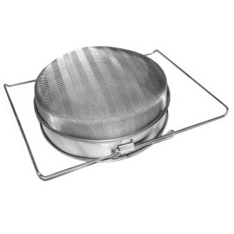 Colador (tamiz) doble inoxidable 24 cm con asas