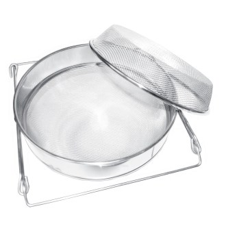 Colador (tamiz) doble inoxidable 24 cm con asas DE1