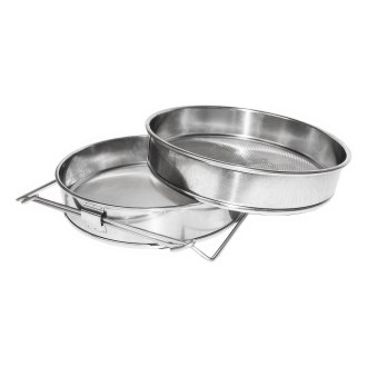 Colador (tamiz) doble acero inoxidable 24 cm con asas DE 4