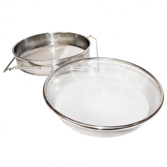 Colador (tamiz) doble acero inoxidable 24 cm con asas DE5