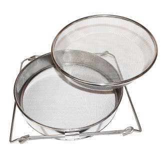 Colador (tamiz) doble acero inoxidable 24 cm con asas DE5