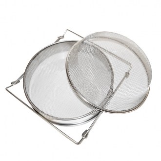 Colador (tamiz) doble acero inoxidable 24 cm con asas DE5