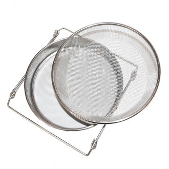 Colador (tamiz) doble acero inoxidable 24 cm con asas DE5