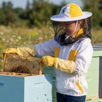Chaqueta de apicultura para niños, talla: 104-164