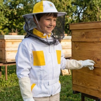 Chaqueta de apicultura para niños, talla: 104-164