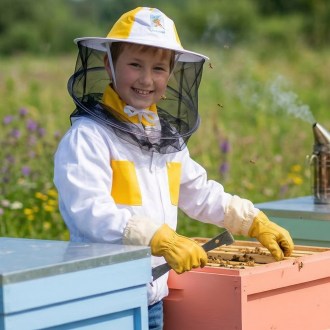 Chaqueta de apicultura para niños, talla: 104-164