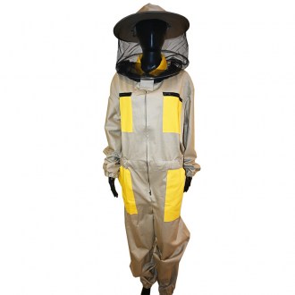 Mono de apicultor con sombrero, beige talla: S-XXXL