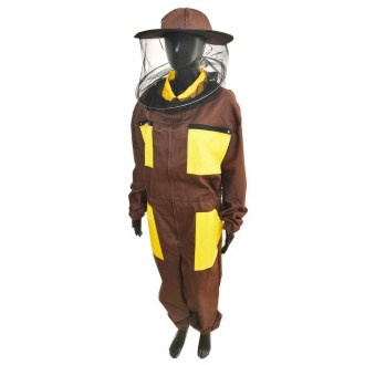 Mono de apicultor con sombrero, marrón talla: S-XXXL
