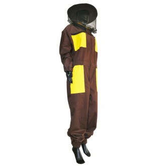 Mono de apicultor con sombrero, marrón talla: S-XXXL