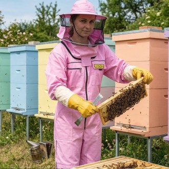Mono de apicultor con sombrero - violeta - Lysoň, talla: S-XXXL