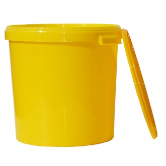 Envase para miel plástico 40 kg / 33 l - amarillo