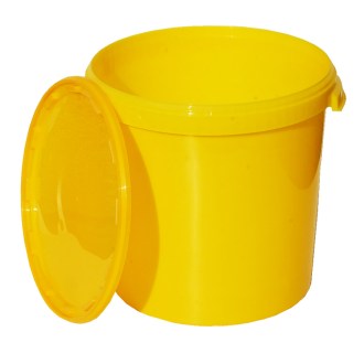 Envase para miel plástico 40 kg / 33 l - amarillo