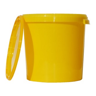 Envase para miel plástico 40 kg / 33 l - amarillo