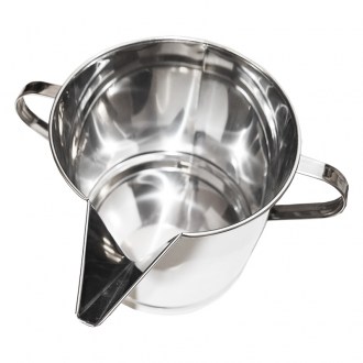 Cubo con vertedor para bajo el extractor de miel 14 kg - acero inoxidable