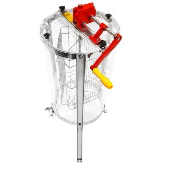 Extractor de miel Mellarius ProLine transparente 3 cuadros manual con manivela grande P40