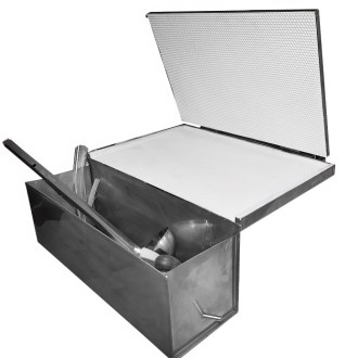 Prensa manual para cera estampada - refrigerada por agua - 420 x 205 mm