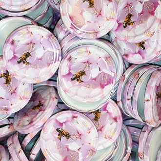 Tapa para frasco TO 82 - flor rosa - 700 unidades - caja completa - HO11