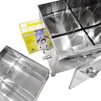 Fundidor de cera con hornillo de gas Mellarius - acero inoxidable - grande