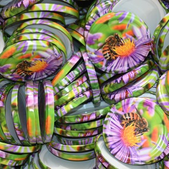 Tapa para tarro TO 82 - Flor violeta - 700 uds - caja completa - HO19