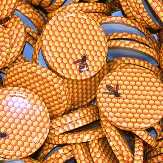 Tapa para frasco TO 82 - abeja en panal - 700 unidades - caja completa
