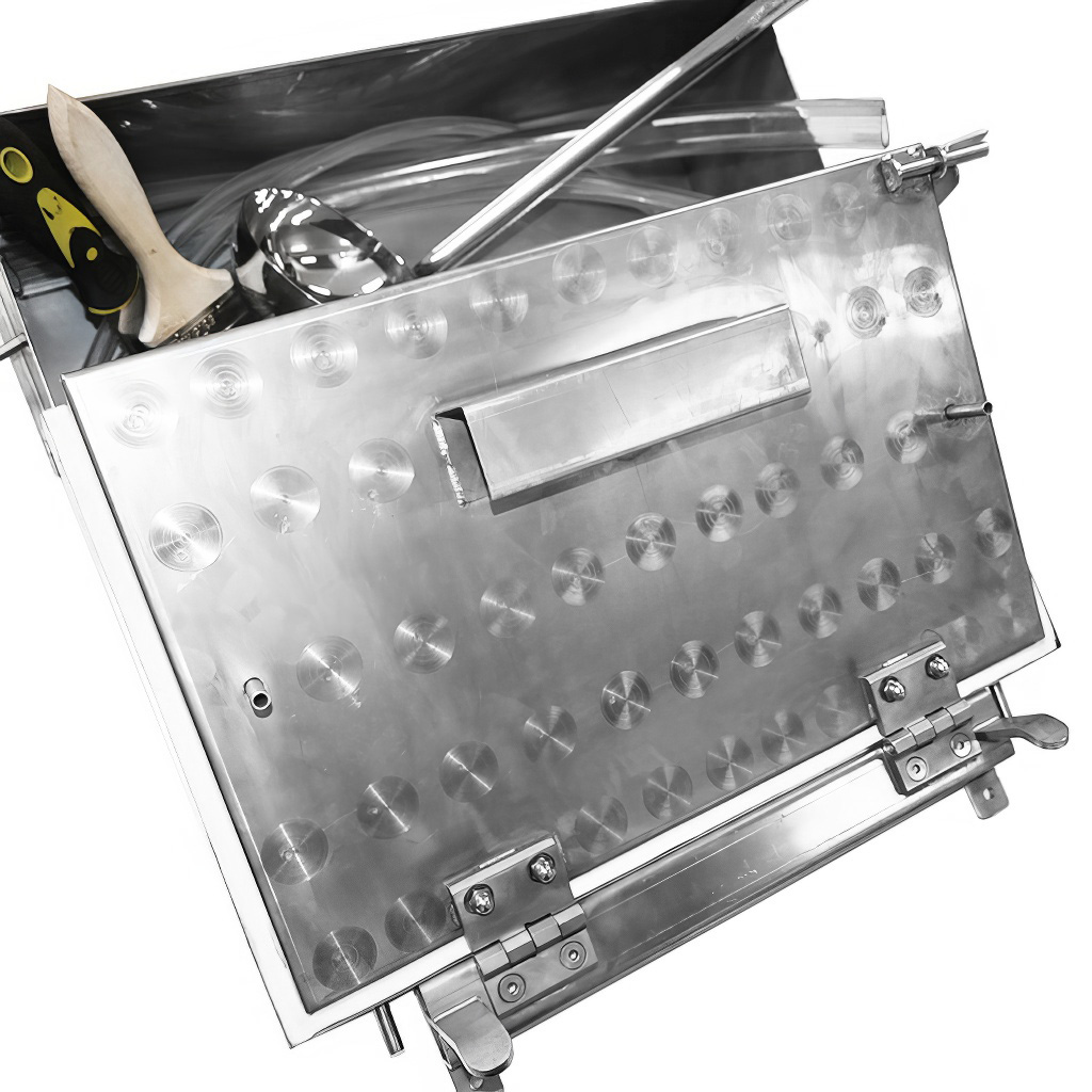 Prensa manual para cera estampada - refrigerada por agua - 420 x 205 mm