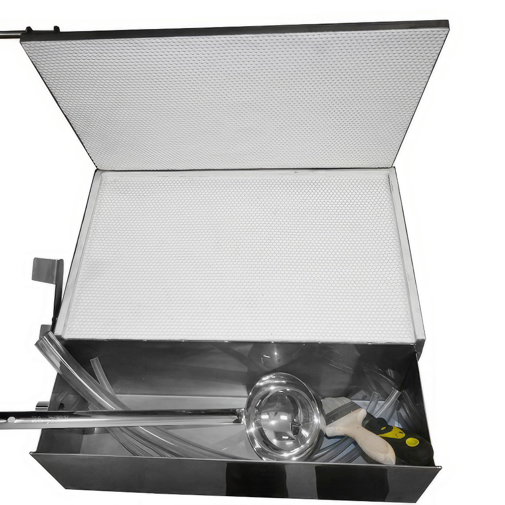 Prensa manual para cera estampada - refrigerada por agua - 420 x 205 mm