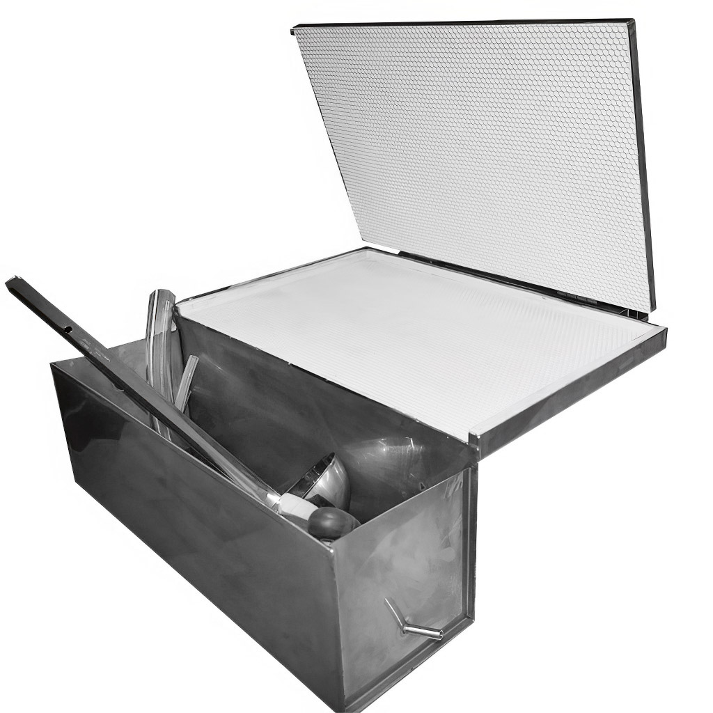 Prensa manual para cera estampada - refrigerada por agua - 420 x 205 mm